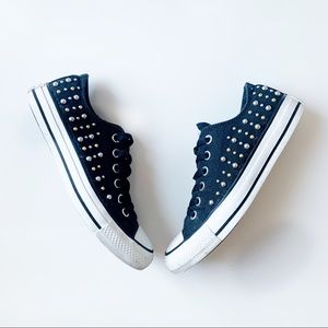 Studded converse low tops